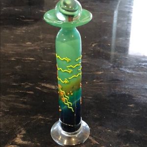 Vintage glass perfume bottle with stopper